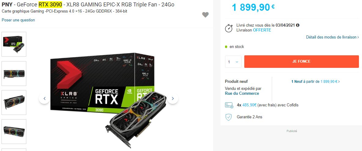 Pny Geforce Rtx 3090 Xlr8 Gaming Epic X Rgb En Stock
