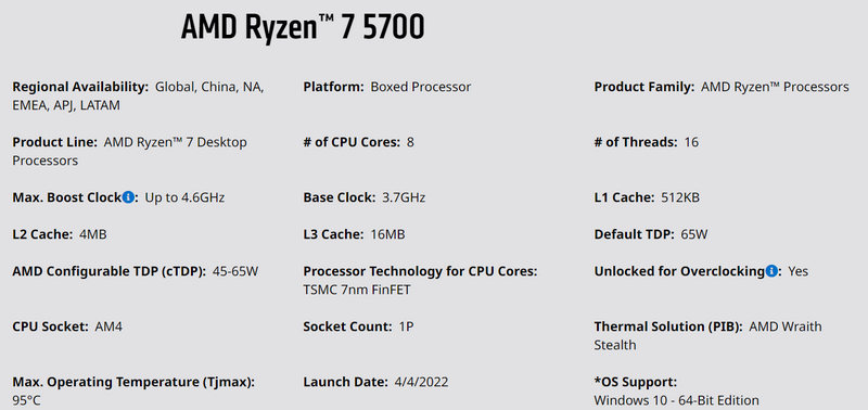 Ryzen 7 5700