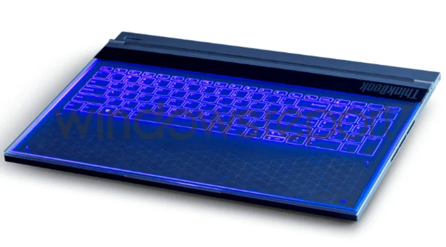 lenovo portátil pantalla transparente