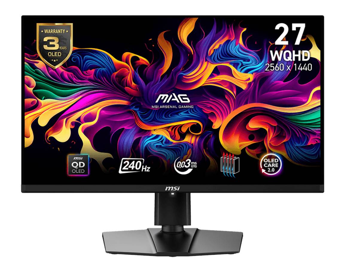 MSI MAG 271QPX QD-OLED E2 front.
