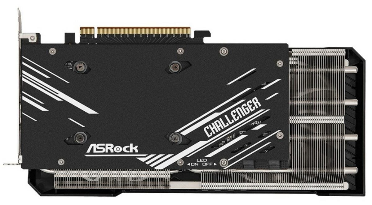Dos de l'ASRock Arc A770 Challenger SE.