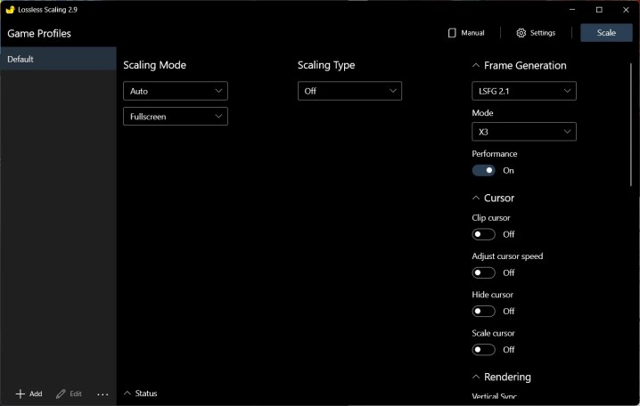 Le mode X3 pour Lossless Scaling.