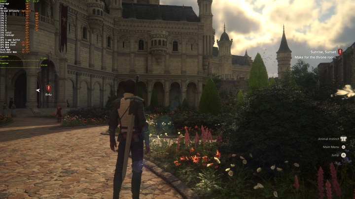 Clive regardant le ciel dans Final Fantasy 16.