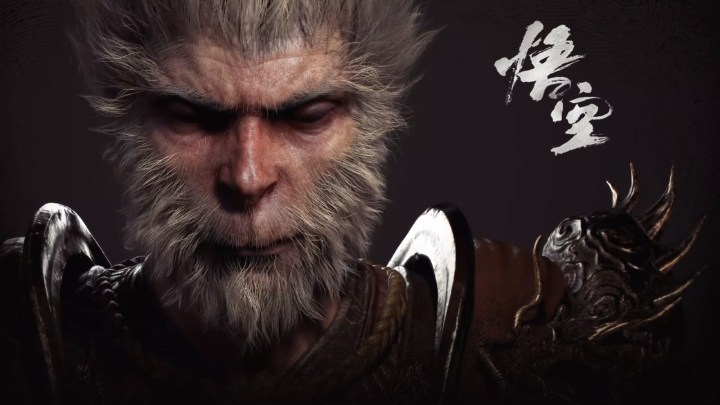 Gros plan d'un personnage de Black Myth: Wukong.
