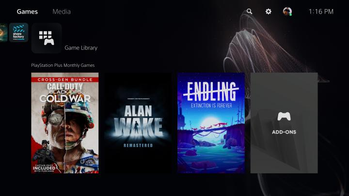 Interface PS5 montrant les paramètres