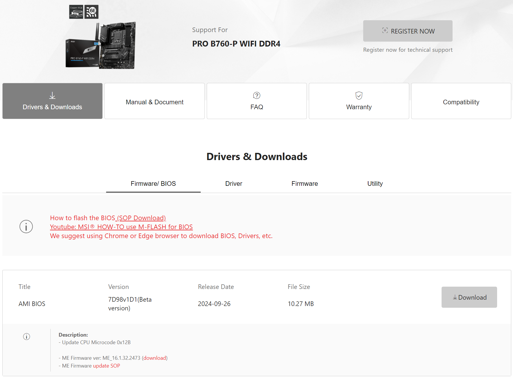 MSI First To Roll Out 0x12B Microcode BIOS Patch For Its Z790 & B760 Motherboards, Addresses Intel 14th & 13th Gen CPU Instability Issues 2