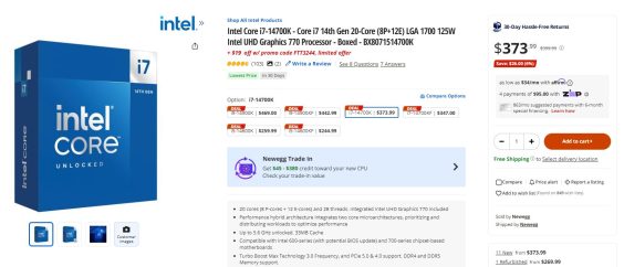 Core i7 14700K Newegg Deal