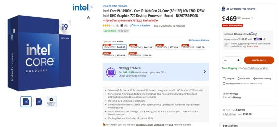 Core i9 14900K Newegg Deal