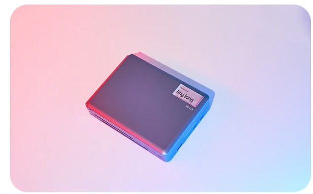 Le mini-PC à clavier Lunar plié.