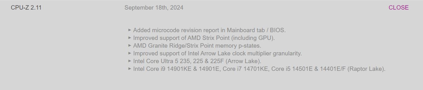 Version 2.11 de CPU-Z