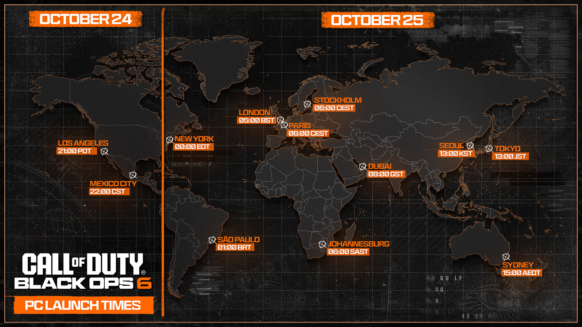 Call of Duty: Black Ops 6 launch times