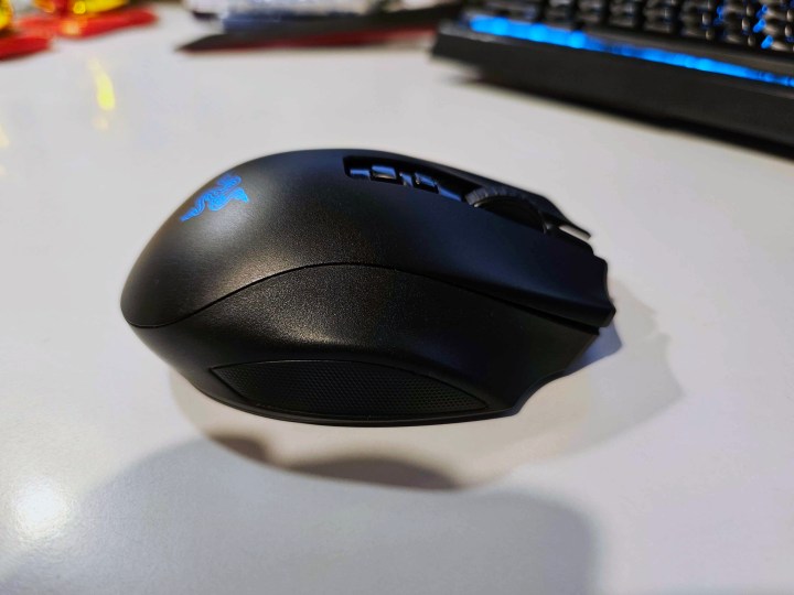 La souris de jeu Razer Naga V2 Pro sur un fond blanc.