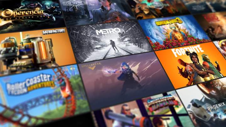 Jeux disponibles sur le Epic Games Store.
