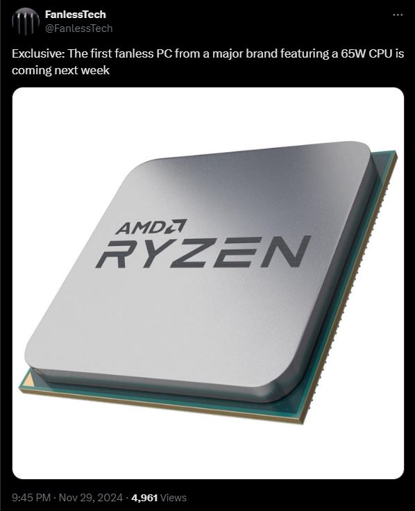 Fanless Tech fanless Ryzen PC