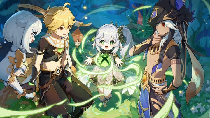 L'art clé pour la sortie de Genshin Impact sur Xbox.