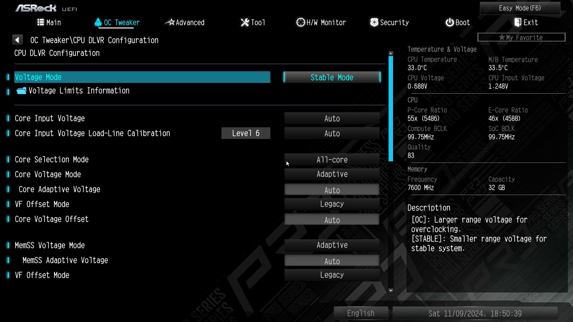 ASRock stable mode voltage