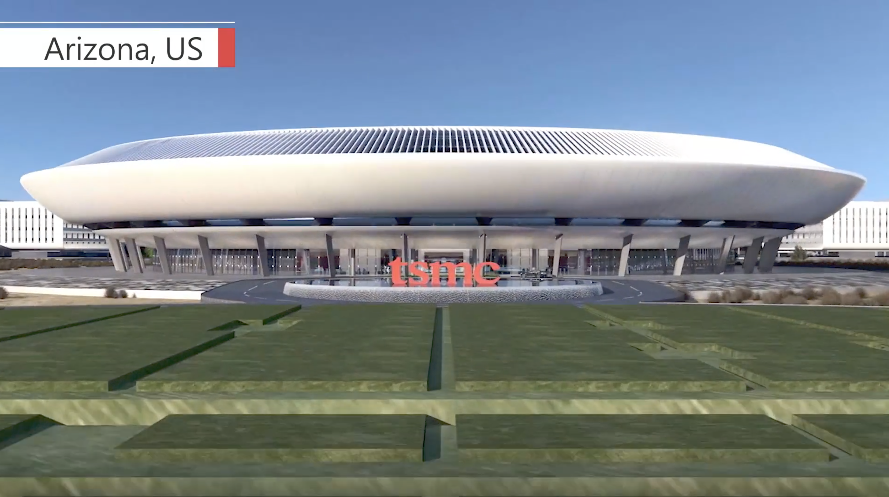 TSMC Arizona Fab Entrance Render