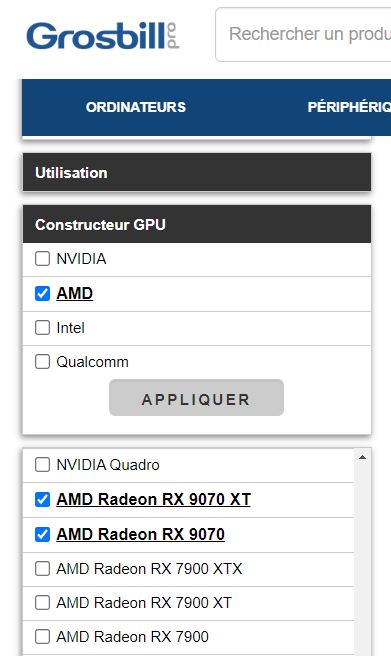 Grossbill RX 9070 et 9070 XT