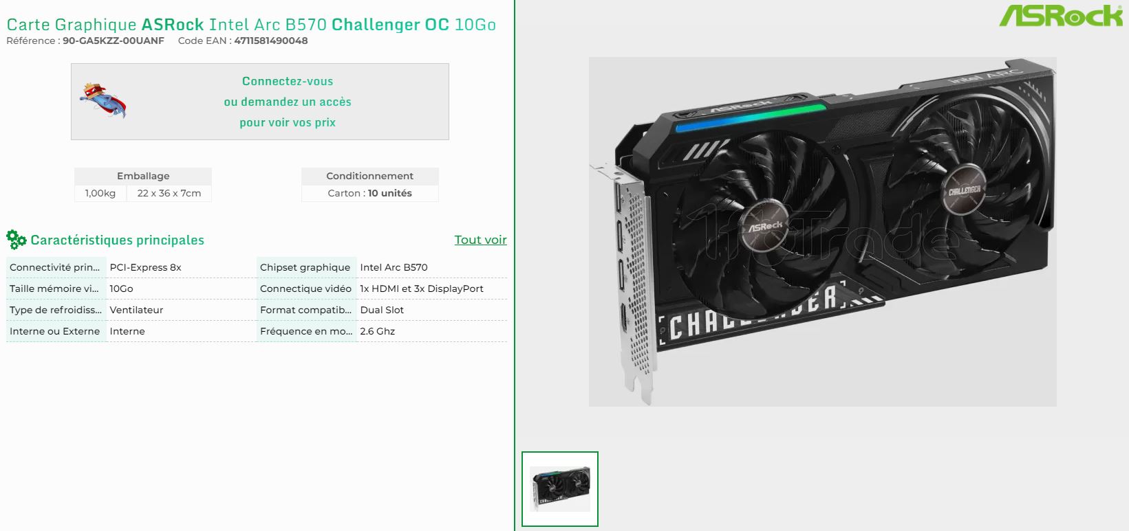 ASRock Challenger Arc B570 1fotrade