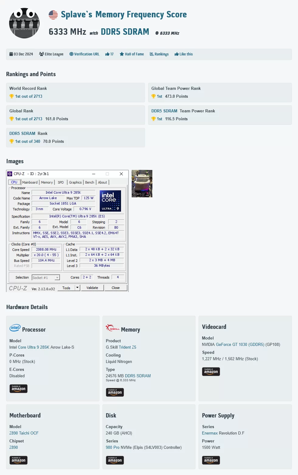 Splave G.Skill 12666 MTs