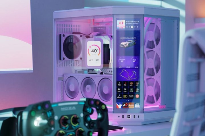 Boîtier Hyte Y70 avec panneau avant Nexus.