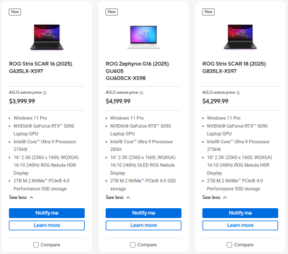 ASUS RTX 50 gaming laptops 2