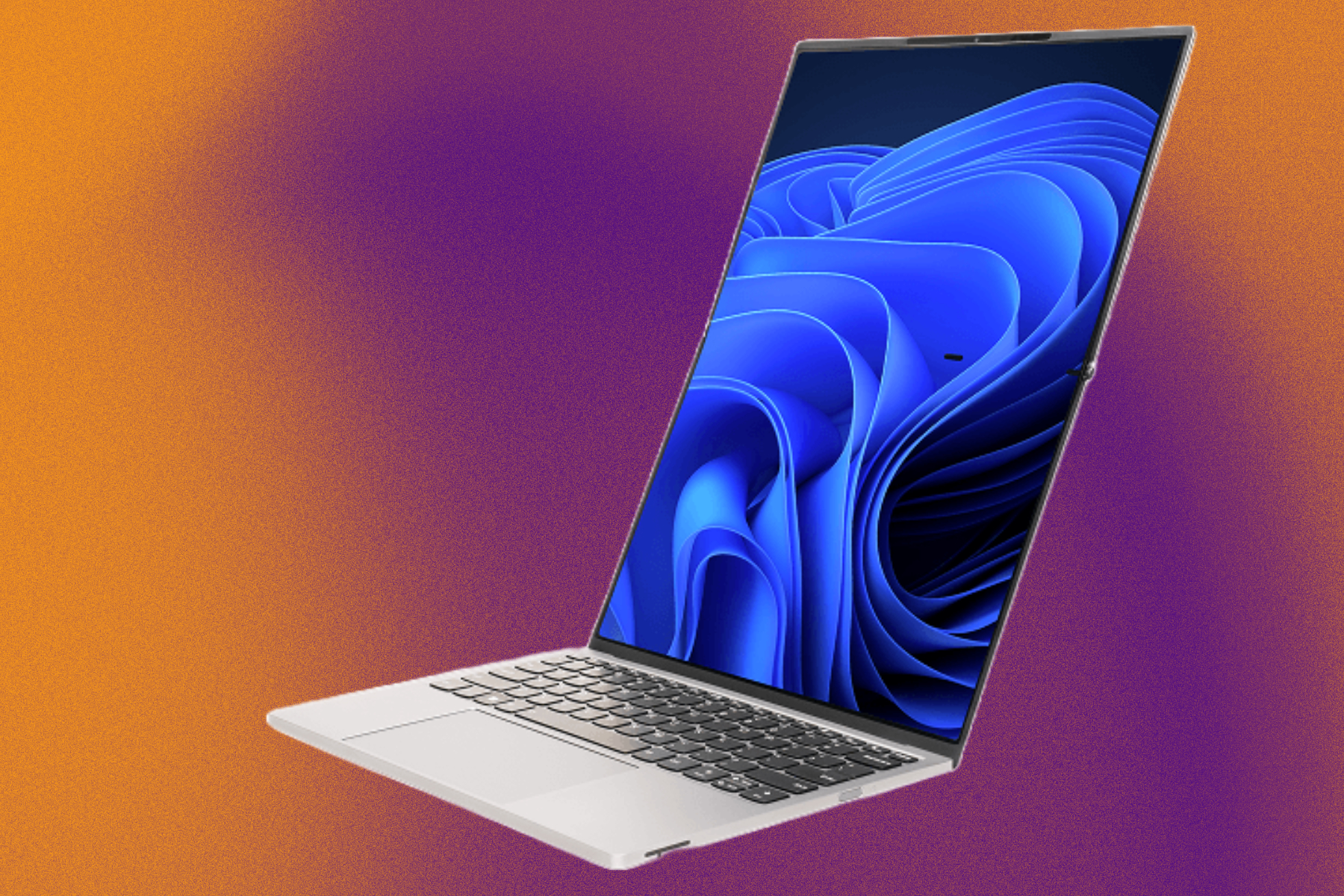 Image divulguée du ThinkBook Flip en mode vertical.