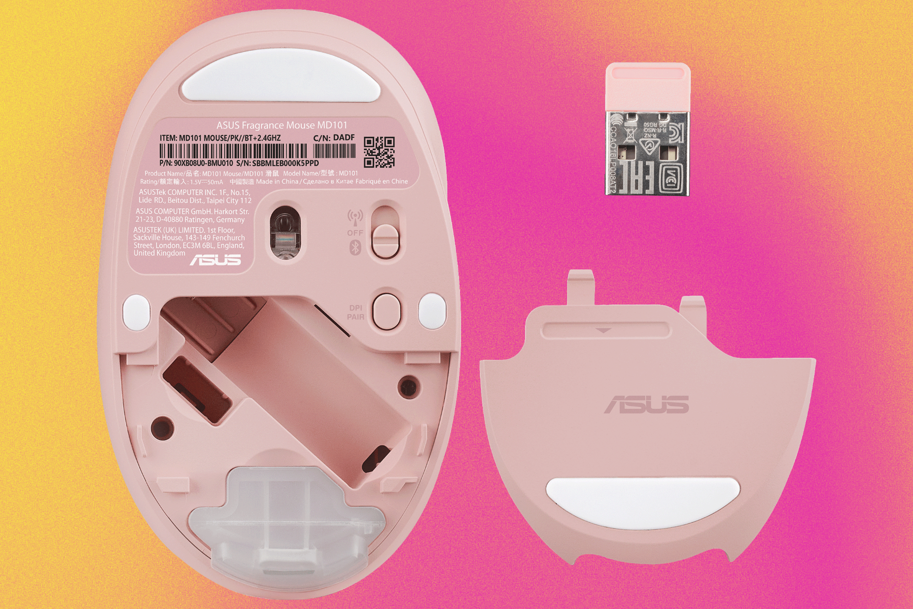 Dessous de la souris Fragrance d'ASUS.