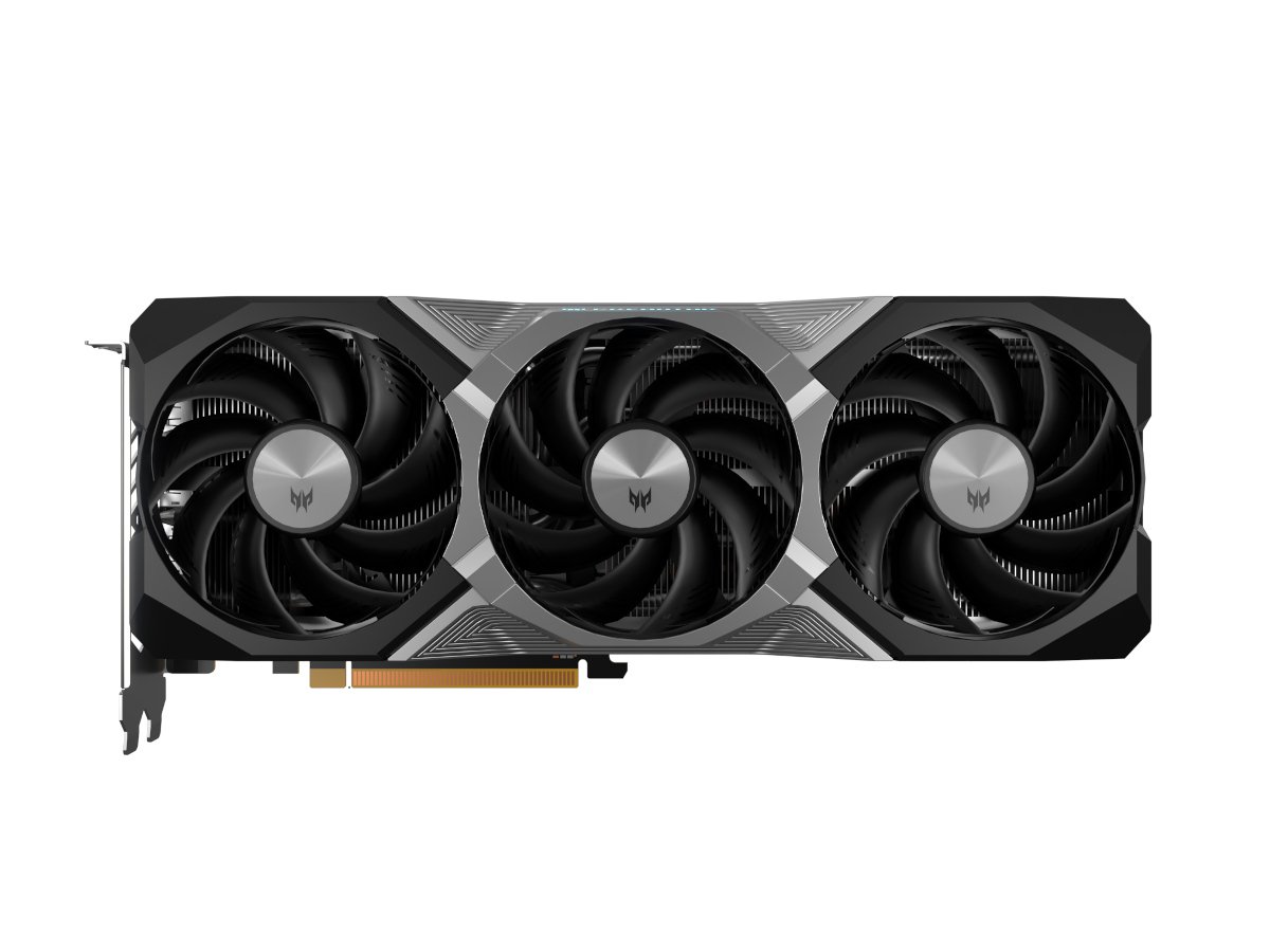 Vue avant de la carte graphique Radeon RX 9070.