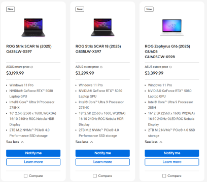 ASUS RTX 50 gaming laptops 1