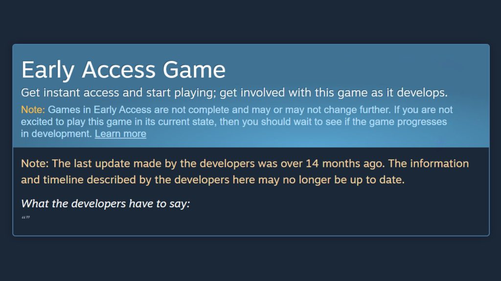 Early Access Steam