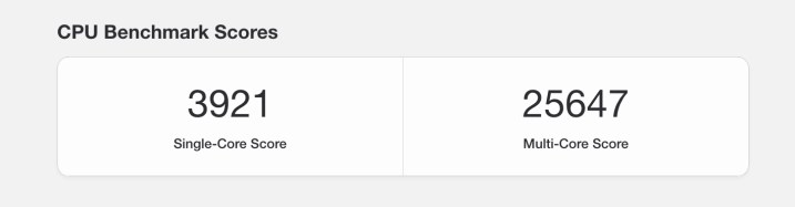 Fuite de benchmark CPU M4 Max.