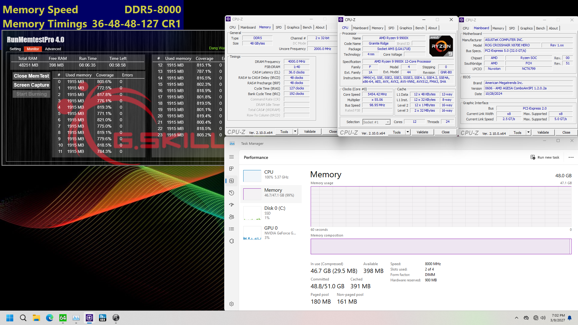 G.Skill DDR5 8000 test