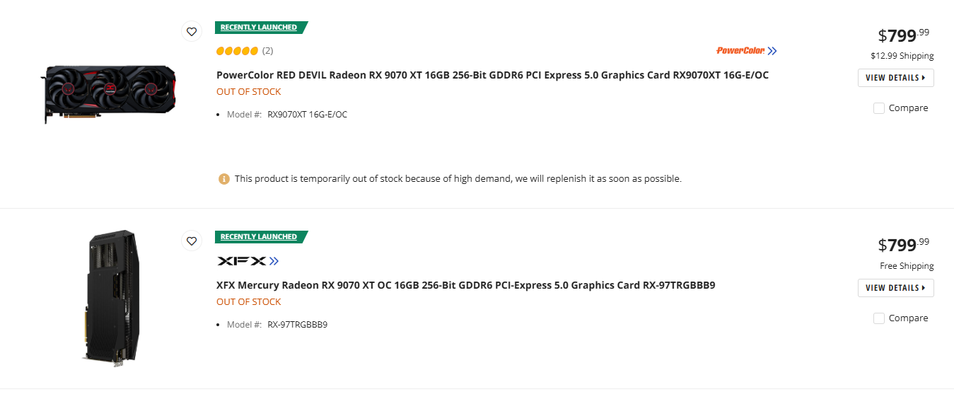 Premium RX 9070 XT Newegg
