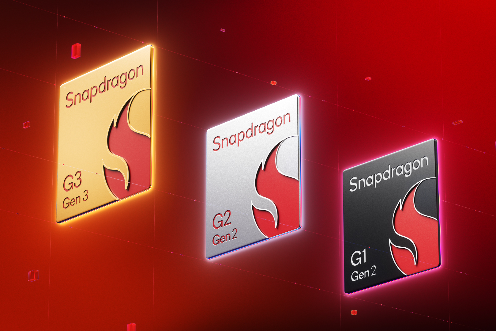 Processeurs de la série Snapdragon G de Qualcomm.