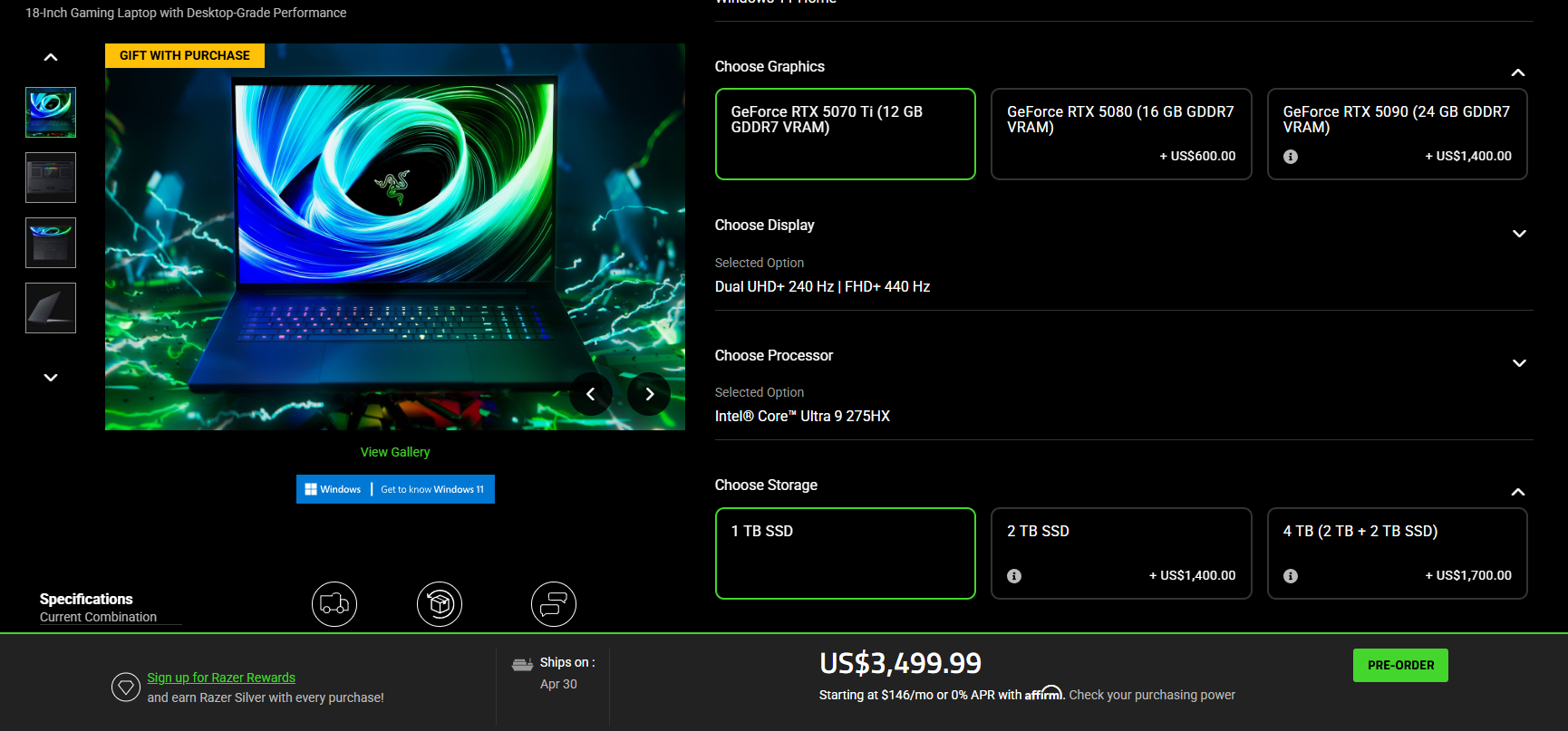 Razer Blade 18 RTX 50