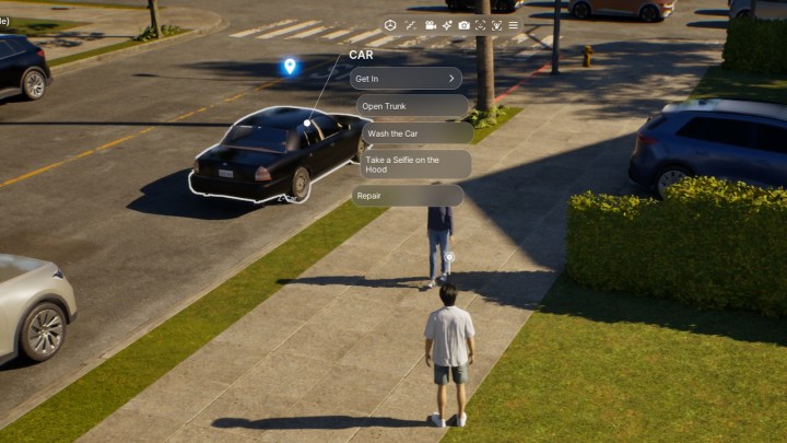 Interactions avec la voiture dans Inzoi.