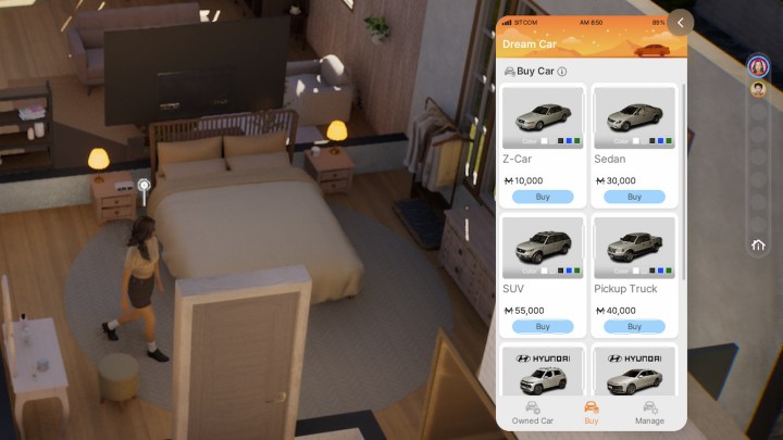 Liste des voitures à acheter dans Inzoi.