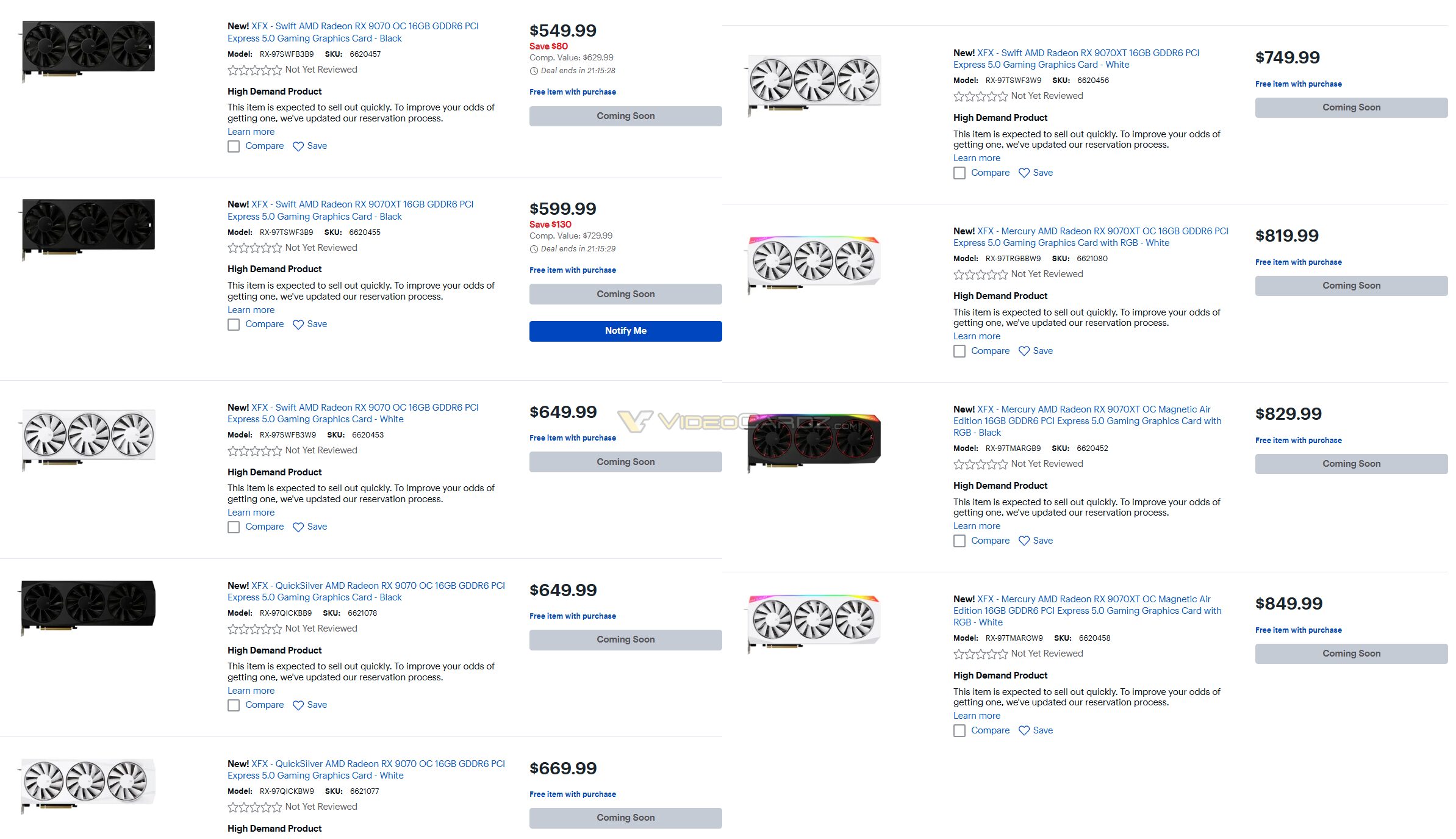 RX 9070 and RX 9070 XT XFX Best Buy