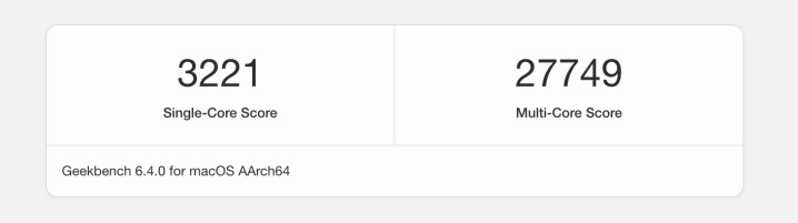 Benchmarks geekbench du M3 Ultra.