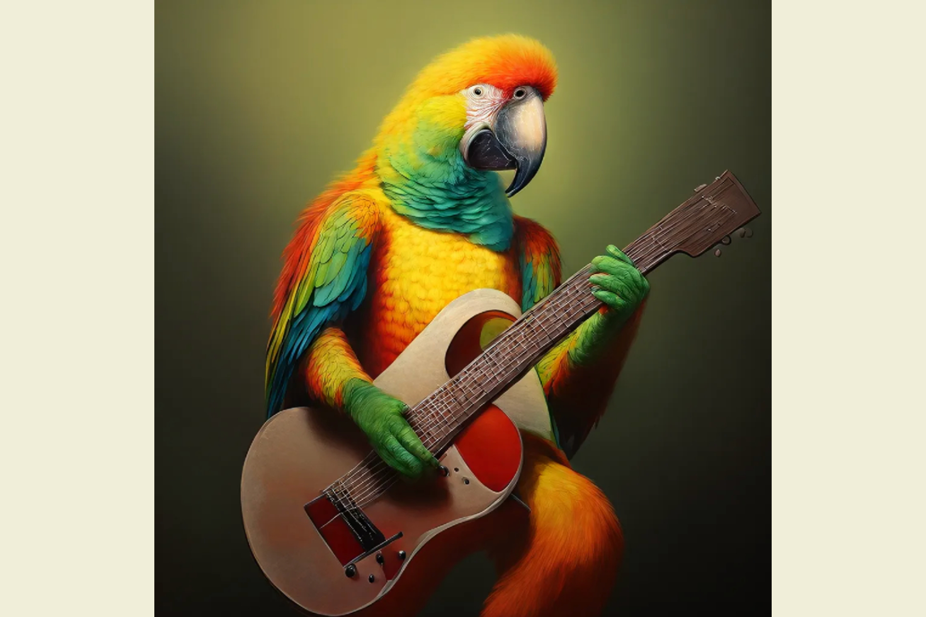 Image d'un perroquet générée par HART.