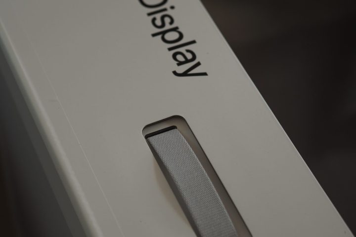 Apple Studio Display top with handle.