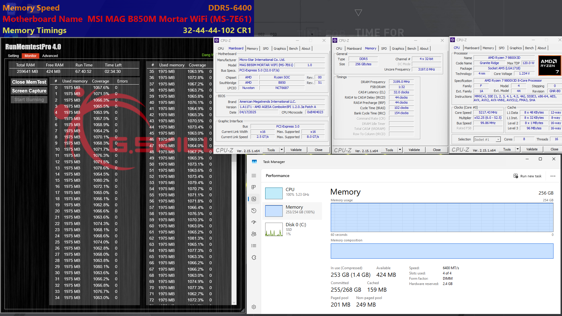 G.Skill 6400 256 GB