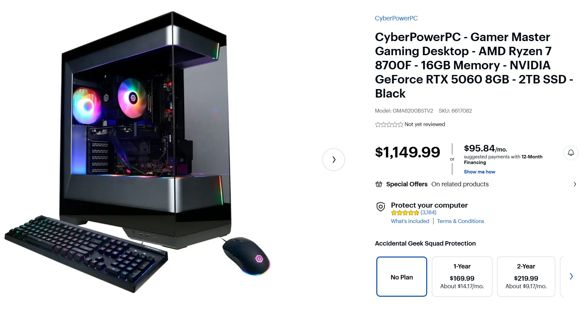 CyberPowerPC Gamer Master RTX 5060 Best Buy