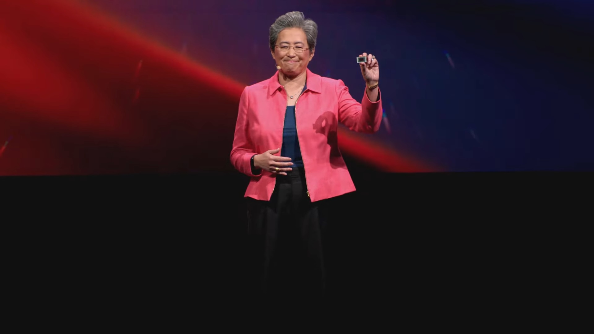 Le CEO d'AMD présentant lors de Computex 2024.