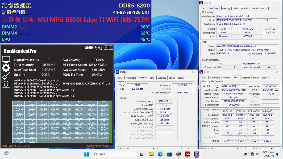 DDR5 8200 MT/s