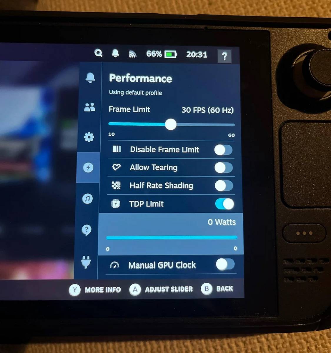 Mise à jour Steam Deck 3.6.24 bug de contrôle de puissance.