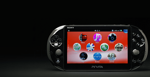 L'écran d'accueil d'une PS Vita Slim.