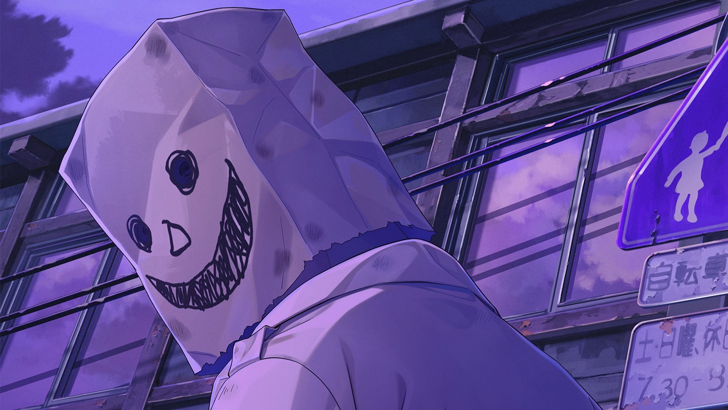 Art clé de The Smiling Man dans Emio - The Smiling Man: Famicom Detective Club.