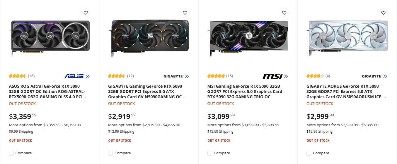 RTX 5090 Newegg May